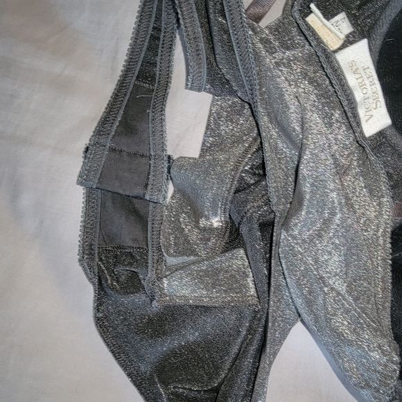 Victoria's Secret Vintage 1990s Gold Label Metallic Gray/Silver Body Suit 34B - Picture 9 of 14